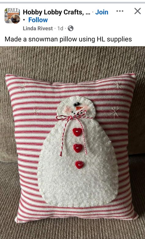 Winter Bowl Filler, Snowman Crafts For Adults, Easy Snowman Crafts, November Projects, Dyi Christmas Gifts, Decorating With Snowmen, Snowmen Ideas, Christmas Stitchery, Christmas Pillows Diy