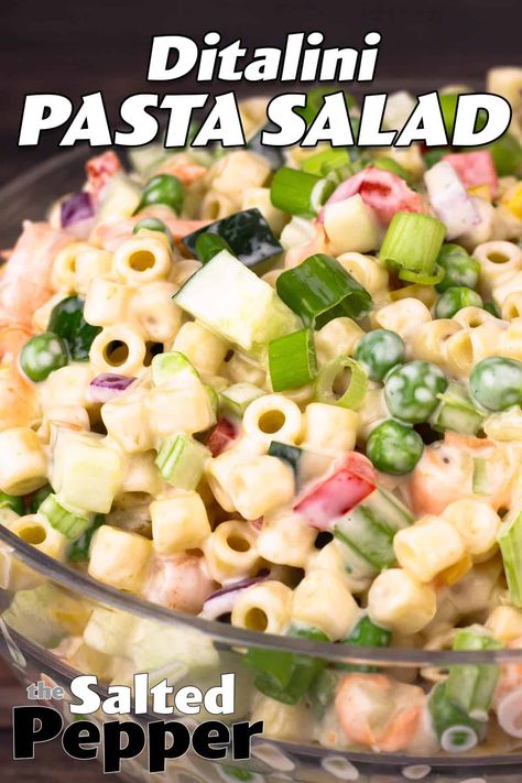 Ditalini Pasta Salad Recipe Ditalini Salad Recipes, Pasta Salad Ditalini, Sweet And Sour Pasta Salad, Ditalini Pasta Recipes Cold, Dilantin Pasta Recipes, Ditalini Pasta Salad Recipes, 3 Ingredient Pasta Salad, Ditalini Pasta Salad, Shrimp Cold