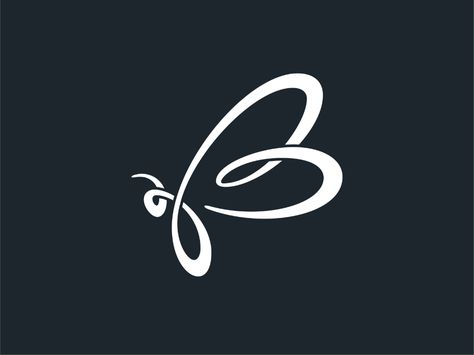 Butterfly Signature Ideas, Cute Signature Ideas, Logos Aesthetic, Logo Bee, Cool Signatures, Bee Sign, Bee Drawing, Logo Design Tutorial, Butterfly Logo