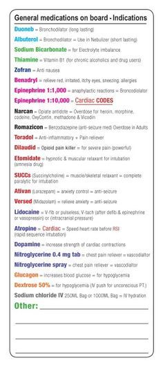 Image result for medical assessment emt cheat sheet. Pacu Nursing Medications, Pharmacology Respiratory Meds, Ems Pharmacology, Paramedic Pharmacology, Html Cheat Sheet, Emt Study, Paramedic Student, Paramedic School, Nursing School Essential