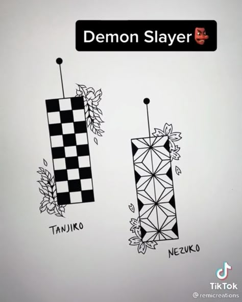 Demon Slayer Matching Tattoo Ideas, Demon Slayer Tattoo Matching, Small Tattoos Demon Slayer, Demon Slayer Symbol Tattoo, Matching Demon Slayer Tattoos, Anime Sibling Tattoos, Demon Slayer Flower Tattoo, Matching Tattoos Anime, Anime Tattoos Small Demon Slayer