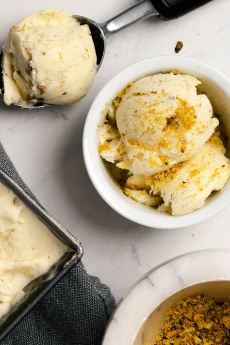 Orange Blossom, Cardamom & Pistachio Ice Cream — Cooking Companion Channel Orange Blossom Ice Cream, Plantain Ice Cream, Cardamom Ice Cream, Orange Ice Cream, Creamy Ice Cream, Sorbet Ice Cream, Chilled Desserts, Gelato Ice Cream, Pistachio Ice Cream