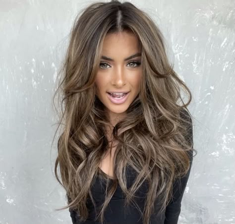 Summer Hair Highlights For Brunettes, Highlights For Brunettes, Summer Hair Highlights, Hairstyle Idea, Brunette Hair With Highlights, Hair Color Light Brown, Brown Hair Balayage, Light Hair Color, Hair Color Ideas For Brunettes