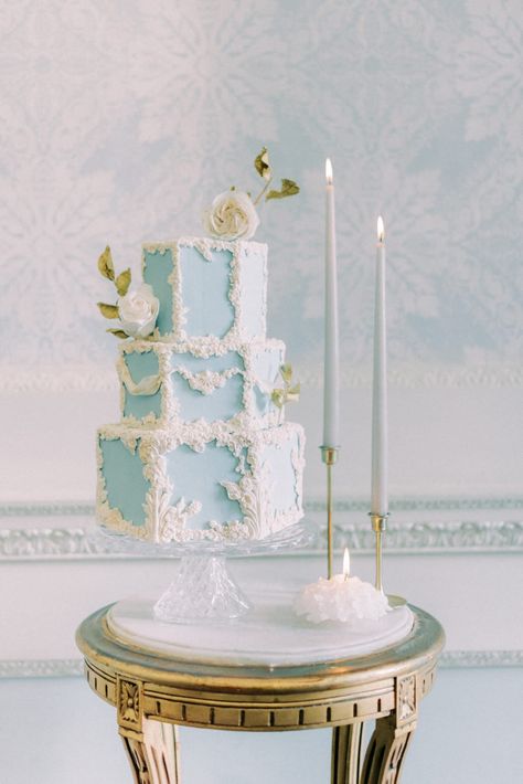 30 Bridgerton-Inspired Wedding Ideas | OneFabDay.com Wedding Cake And Dessert Table, Cake And Dessert Table, Cake Design Wedding, Hedsor House, Crystal Cake Stand, Old World Wedding, Patisserie Cake, Elegant Spring Wedding, Bridgerton Wedding