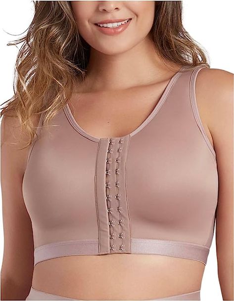 CURVEEZ Post-Surgery Comfort Sports Bra: Front closure, adjustable wide strap design for support and comfort. Shapewear top for added confidence. Surgery Bra, Full Support Sports Bra, Compression Shapewear, Post Surgical Bra, Post Surgery Bra, Compression Bra, Most Comfortable Bra, Comfortable Bra, Shapewear Tops