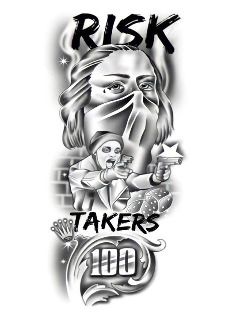 Risk Taker Tattoo, Arm Tattoo Men, Darkside Tattoo, Men Tattoo Ideas, Chest Tattoo Stencils, Half Sleeve Tattoo Stencils, Black And White Tattoo, Half Sleeve Tattoos Drawings, Tattoo Lettering Design