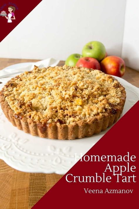 Apple Crumble Tart, Crumble Tart, Healthy Apple Desserts, Easy Apple Crumble, Easy Tart Recipes, Apple Crumble Cake, Apple Tart Recipe, Apple Crumble Pie, Apple Crumble Recipe