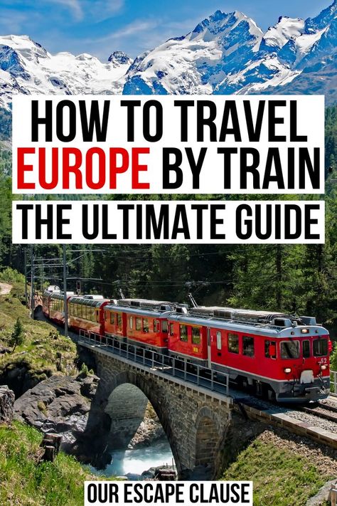 Hoping to travel Europe by train but not sure exactly how? This European train travel guide breaks down the process step-by-step!  train travel in europe | europe train travel guide | europe train routes | europe train itinerary | europe travel guide | europe vacation | european train guide | europe train trip ideas | european train tips | european train travel routes | places to visit in europe | travel tips for europe | europe travel tips | how to travel europe | how to take trains in europe European Train Travel, European Train, Europe By Train, Train Vacations, Europe Train Travel, Europe Train, Train Trip, Travel Through Europe, Train Route