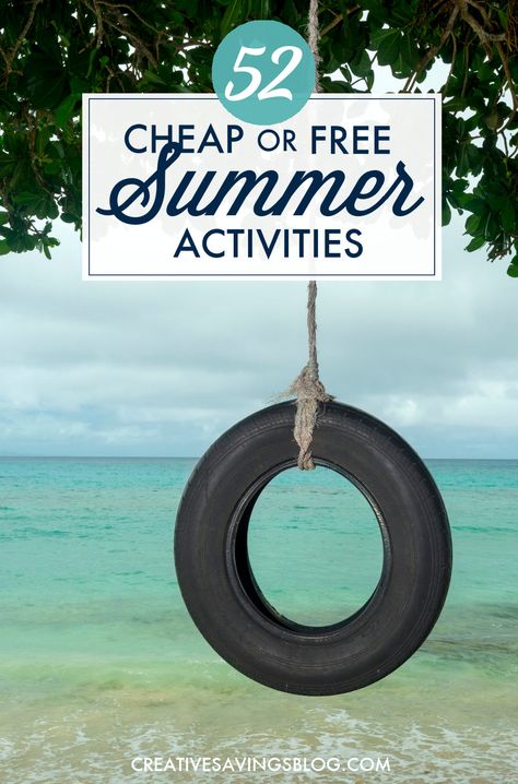 The dog days of Summer are finally here, and while relaxation is a definite must, you`ll also want to plan a few activities too. These 52 Cheap or Free Summer Activities for kids and adults don`t cost much at all, but leave LOTS of room for imagination and pure family fun! Includes a printable checklist to hang on your fridge so you`ll never run out of ideas! Free Summer Activities For Kids, Free Summer Activities, Summer Fun For Kids, Dog Days Of Summer, Printable Checklist, Budget Planer, Web Images, Fun Family Activities, Summertime Fun