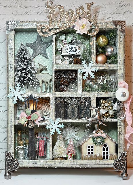 Christmas Configuration Timmy Time, Christmas Diorama, Christmas Shadow Boxes, Christmas Things, Old Fashioned Christmas, Christmas Display, Noel Christmas, Craft Time, Christmas Love