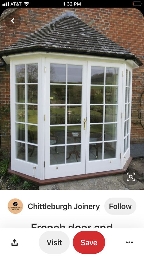 Outerior Design, Living Room Patio Doors, French Doors With Sidelights, Enclosed Patio Ideas, Doors With Sidelights, External French Doors, Garage To Living Space, Garden Gate Design, Guildford Surrey