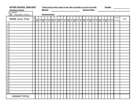 Preschool Attendance Chart, Classroom Attendance Chart, Attendance Sheet In Excel, Attendance Sheets, Student Attendance Sheet, Attendance List, Classroom Attendance, Attendance Chart, Attendance Tracker