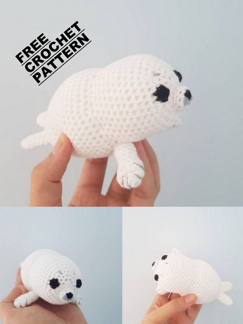 Seal Crochet, Baby Seal, Amigurumi Elephant, Crochet Elephant, Baby Yarn, Crochet Toys Patterns, Amigurumi Free Pattern, Crochet Patterns Amigurumi, Amigurumi Doll