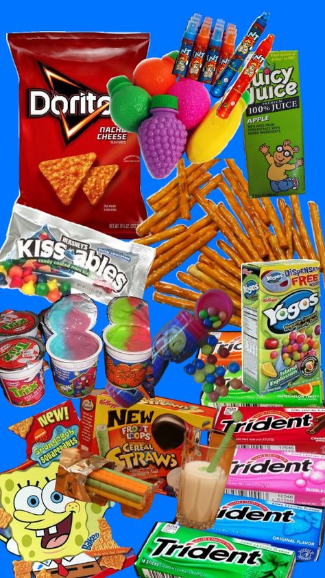 weirdly specific nostalgic snacks Early 2000s Snacks, 2000s Snacks, Childhood Food 2000s, 2000s Nostalgia Aesthetic Food, Nostalgic 2000s Snacks, Sketch Book, Snacks, Birthday