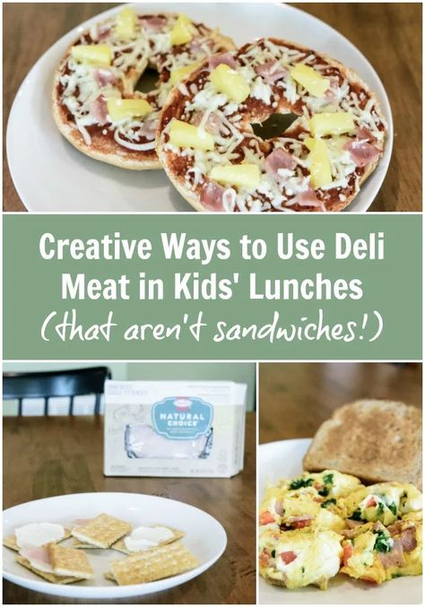 Creative Ways to Use Deli Meat in Kids’ Lunches—That Aren’t Sandwiches! - Pick Any Two Homeschool Meals, Kids Foods, Kid Lunches, Kids Cooking Recipes, Kids Lunches, Creative Snacks, Lunch Meat, Kid Food, Healthy Sweets Recipes