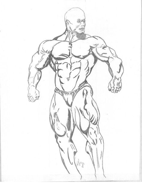 Body Builder Body Builder Art Reference, Body Builder Drawing, Bodybuilding Drawing, Body Builder Art, How To Draw Muscles, Batista Wwe, Human Anatomy Reference, Graphic Novel Illustration, Character Comic