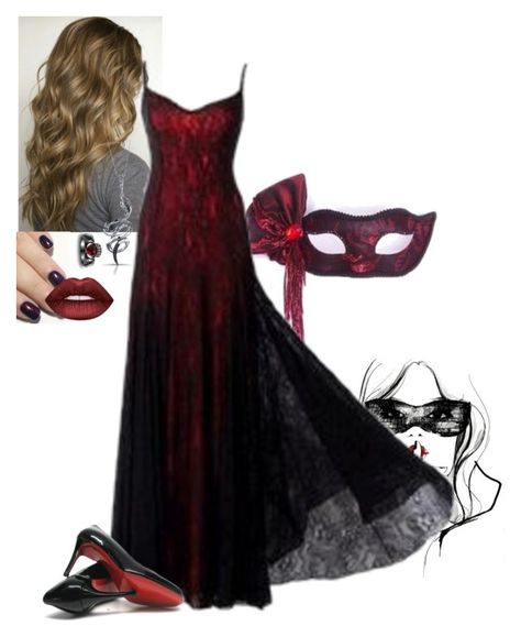 "Masquerade Ball" by gladers4ever on Polyvore featuring Masquerade, Lipsy, Christian Louboutin, Victoria Kay and Lime Crime Masquerade Party Outfit Women Dress, Dark Masquerade Dress, Masquerade Outfits For Women, Ball Gowns Masquerade, Masquerade Dress, Masquerade Outfit Ideas For Women, Masquerade Party Outfit Women, Masquerade Party Outfit, Masquerade Outfit Ideas