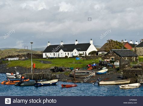 Easdale Island, Staten Island Ferry Aesthetic, Ferry Illustration, Stanley Falkland Islands, Staten Island Ferry, Ferry Building, Cottage, Stock Photos, House Styles