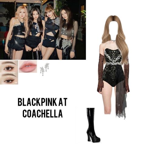 Coachella Blackpink Outfit, Blackpink Coachella Outfits 5th Member, 5 Member Outfits Kpop, Blackpink Outfit Stage, Stage Outfits Blackpink, Blackpink Fifth Member Outfit, Blackpink 5 Members Outfit, 5 Member Outfits, Blackpink Outfits Inspired