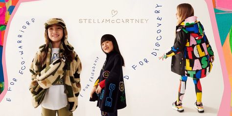 Explore the vision behind Stella McCartney Kids AW21! – LM Bambini Nature And Animals, Sweat Sets, Spray Paint Cans, Eco Warrior, Rainbow Paint, Joy Ride, Snow Wear, Knitted Cape, Pink Tulle