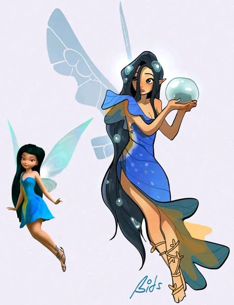 Costume Design Concept Art, Tinker Bell Fairies, Disney Faries, Disney Fairies Pixie Hollow, Tinkerbell And Friends, Disney Character Art, Tinkerbell Disney, Water Fairy, Tinkerbell Fairies