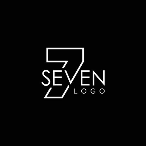 Number Seven Logo Design Template 7 11 Logo, Seven Logo, Number Seven, 7 Logo, Logos Inspiration, Heart Tree, Logo Banners, Cityscape Photos, Logo Design Template