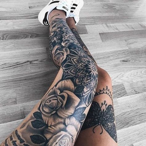 Tattoo Cherry, Cute Foot Tattoos, Unique Half Sleeve Tattoos, Dragons Tattoo, Full Leg Tattoos, Girls With Sleeve Tattoos, Foot Tattoos For Women, Leg Tattoos Women, Leg Sleeve Tattoo