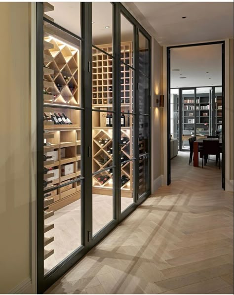 Concrete Wine Cellar, Small Wine Room, Wine Pantry, Cellar Room, Wine Cellar Modern, Modern Wine Cellar, Luxury Houses Kitchen, Wine Cellar Wall, Contemporary Wine Cellar