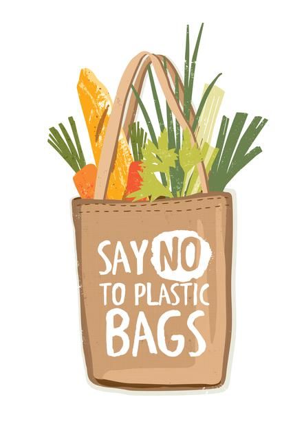 Say No To Plastic Bags, Gboard Keyboard Theme Aesthetic, Eco Bag Design, Reusable Plastic Bags, Say No To Plastic, Bag Illustration, Food Illustration Art, Drawing Bag, Recycle Bag