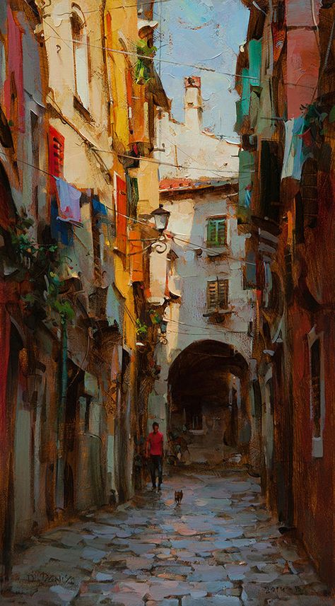 Dmitri Danish Oil Painting Inspiration, City Painting, Artistic Inspiration, Oil Painting Abstract, City Art, Art Oil, Featured Artist, 그림 그리기, Lisbon