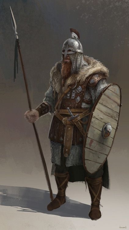 Viking Spearman, Viking Character, Black Tongue, Heroic Fantasy, 다크 판타지, Viking Art, Viking Warrior, Fantasy Armor, Fantasy Warrior