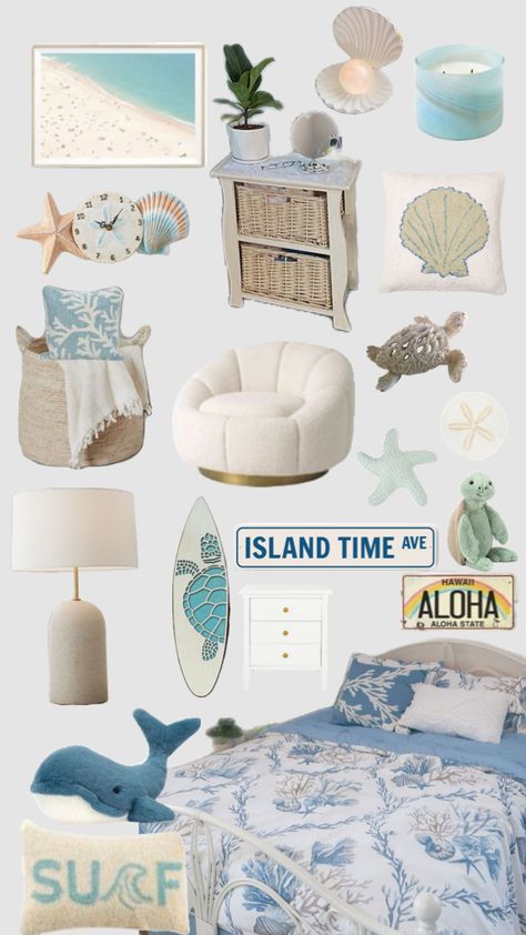 Beach room decor #beach #summer #roominspo #roomdecor #coconutgirl #coastal Beach Bedroom Ideas For Teens, Ocean Bedroom Ideas, Room Decor Beach, Surf Room Decor, Coastal Room Decor, Ocean Room Decor, Beachy Room Decor, Beach Room Decor, Surf Room