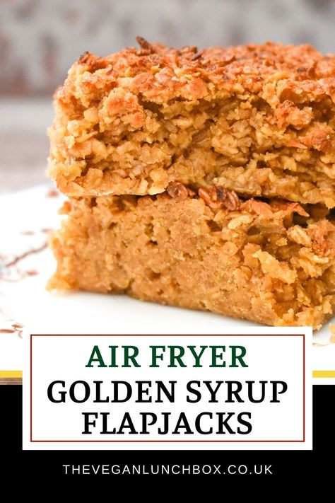 Air Fryer Golden Syrup Flapjacks Air Fryer Flapjack, Air Fry Cake Recipes, Ninja Airfryer Recipes Uk, Airfryer Recipes Uk, Air Fryer Cakes Recipe, Air Fryer Cakes, Golden Syrup Flapjacks, Ninja Cakes, Baking Recipes Uk