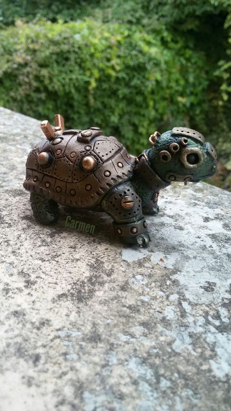 Steampunk Turtle, Scenery Building, Insect Pictures, Steampunk Dragon, Pictures Of Insects, Steampunk Animals, Art Scenery, Fantasy Book Series, Polymer Clay Sculptures