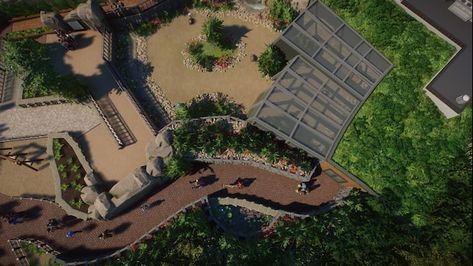 Planet Zoo Tortoise Habitat, Zoo Layout, Zoo Enclosures, Zoo Inspiration, Dublin Zoo, Zoo Map, Zoo Architecture, Tortoise Habitat, Zoo Ideas