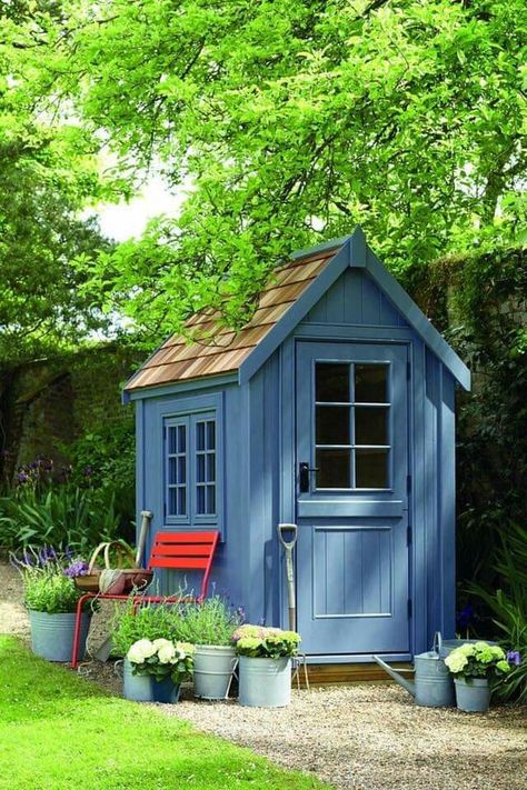 Juniper Ash, Shed Inspiration, Posh Sheds, Diy Storage Shed Plans, Small Garden Shed, Painted Shed, Bench Garden, Wood Shed Plans, Small Sheds