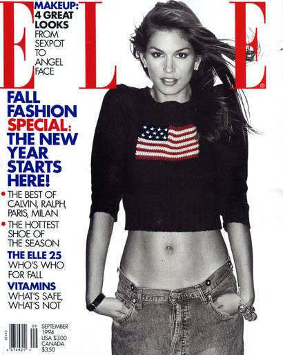 Video Hijab, Ace Of Base, Flag Sweater, Stephanie Seymour, 90s Supermodels, Ralph Lauren Pullover, I Love Cinema, Fashion Magazine Cover, 90s Models