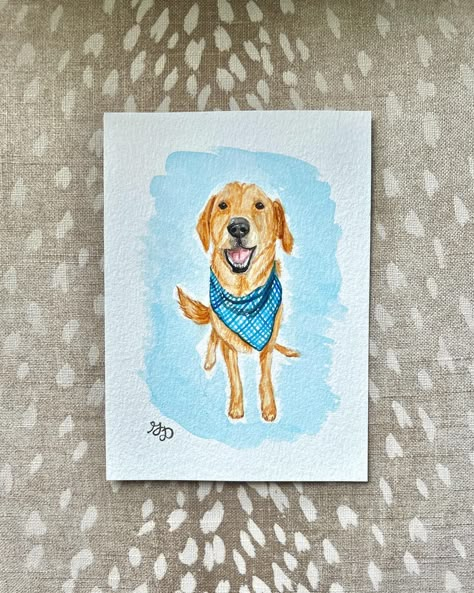 Watercolor 🤝 your pets Pets are a new addition to my watercolor portrait portfolio! I love how this one turned out. Look at that goofy smile! Watercolor pet portrait | dog portrait painting | watercolor artist | austin artist | unique gift ideas | custom gift ideas | southern artist | Louisiana artist | Texas artist | golden retriever Golden Retriever Watercolor Easy, Louisiana Paintings Ideas, Watercolor Dogs Easy, Portrait Painting Watercolor, Golden Retriever Watercolor, Golden Retriever Painting, Goofy Smile, Portrait Portfolio, Watercolor Dog Portrait