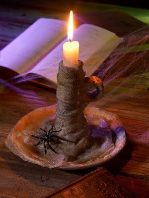 Mummy Wrapped Candle #halloweendiy Halloween Witch Crafts, Mummy Candles, School Props, Mummy Wrap, Witch Crafts, Wizard School, Candle Ideas, Candle Wrap, Halloween 4