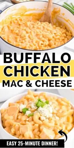 Buffalo Chicken Mac and Cheese Buffalo Mac N Cheese Recipe, Buffalo Chicken Mac And Cheese, Filling Foods, Buffalo Mac And Cheese, Chicken Mac And Cheese, Cheesy Pasta Recipes, Easy Mac N Cheese, Classic Mac And Cheese, College Cooking