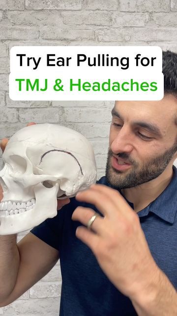 Dr. Joe Damiani - TMJ, Head & Neck Specialist on Instagram: "If you’ve been experiencing headaches on the side of the head, jaw pain or pressure around the ear, one strategy we can use to address soft tissue restrictions in the area is ear pulling. Ear pulling can produce a craniosacral release. It can stretch out scar tissue in the periauricular area near the TMJ. It’s a simple strategy, as simple as you would think pull the ears out and and back and hold until you feel the tissue pull away fro Ear Pulling, Neck Massage For Headache, Yoga For Jaw Tension, How To Release Jaw Tension, Tmj Relief Remedies, Jaw Pain Relief, Neck Headache, Tmj Headache, Ear Massage