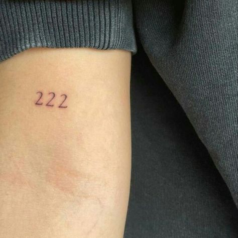 222 Angel Number Tattoo, 222 Tattoo, 22 Tattoo, Angel Number Tattoo, 222 Angel Number, Tiny Tats, Number Tattoos, Number Tattoo, Angel Number