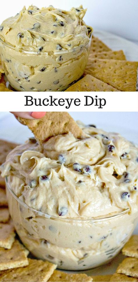 Buckeye Dip, Peanut Butter And Cream Cheese, Sweet Dips, Dip Recipes Easy, Tailgate Food, Dessert Dips, Think Food, Yummy Dips, Eat Dessert