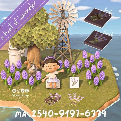 Acnh Lavender Path, Lavender Animal Crossing, Acnh Lavender Code, Acnh Lavender, Lavender Cottagecore, Acnh Purple, Paths Acnh, Acnh Elegant, Acnh Springcore