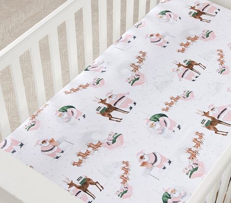 The absolute sweetest new sheets from pottery barn kids! “Blush Heritage Santa Organic Crib Fitted Sheet” perfect for a holiday inspired nursery 🎅🏼 - heritage Santa, Rudolph the red nose reindeer, snoopy, Christmas tree, pink Christmas tree 🌲 #nursery #toddlersbedroom #newbornbedding #cribbedding #babiesbedding #holiday #christmas #holidaygiftguide Follow my shop @LiddyFair on the @shop.LTK app to shop this post and get my exclusive app-only content! #liketkit #LTKHoliday #LTKhome #LTKbaby @s Christmas Details, Crib Fitted Sheet, Textile Manufacturing, The Nights, Crib Bumper, Pink Christmas Tree, Fitted Crib Sheet, The Night Before Christmas, Crib Sheets