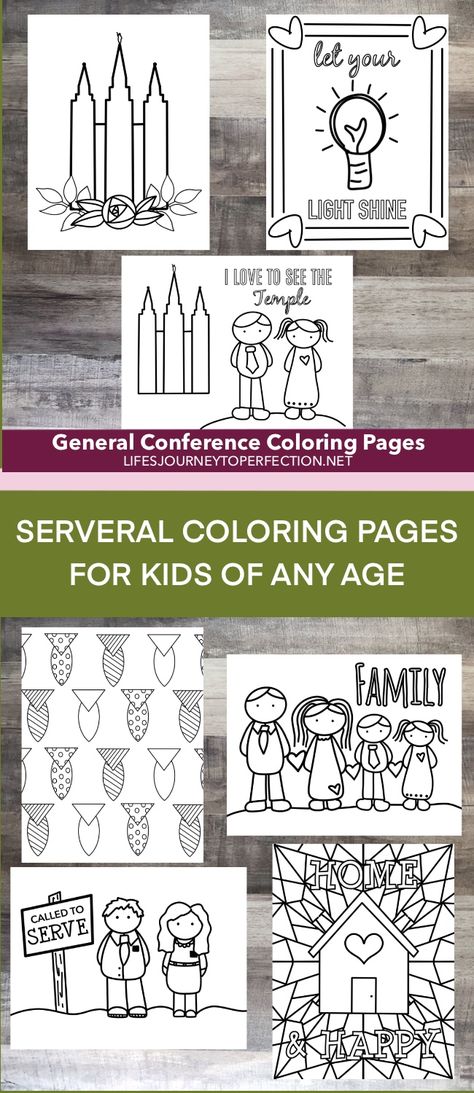 General Conference Activities For Kids Toddlers, Free Printable Conference Packets, Diy General Conference Notebook, Free Conference Coloring Pages, General Conference Activities For Nursery, Primary Conference Ideas, Free Lds Conference Printables, Toddler General Conference Activities, Primary General Conference Packet