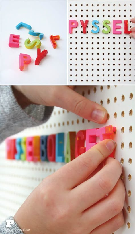 Prepping a Pegboard by Pysselbolaget Diy Peg Board, Painted Pegboard, Peg Boards, Diy And Crafts Sewing, Fun Easy Crafts, Diy House Projects, Craft Room Organization, Easy Crafts For Kids, Craft Organization