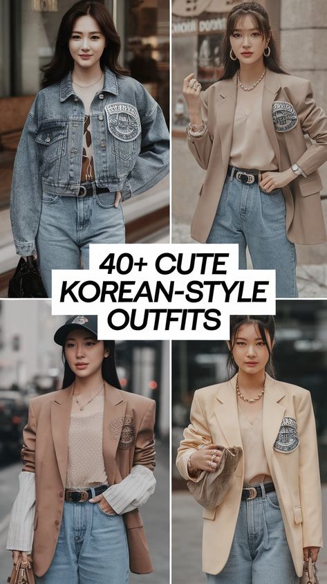 40+ Korean style outfits: Trendy autumn outfit ideas for K-style lovers Korean Date Night Outfit, Korean Influencer Aesthetic, K Drama Style Outfits, Japanese Fashion 2024, Korean Travel Outfit, Trendy Korean Outfits, Outfit Ideas Korean Style, Japan Style Outfits, K Drama Outfits