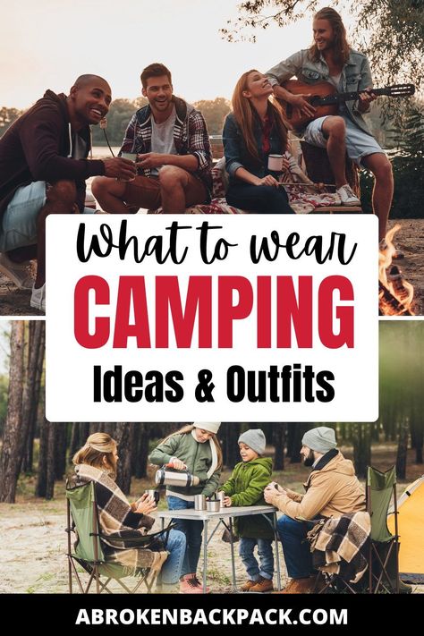 Wondering what to wear camping? Read our guide to find camping outfit ideas so that you can pack everything you need for your upcoming camping trip. Packing for camping doesn't have to be complicated with our camping outfit tips. Read our guide now and start planning your camping outfits. What To Wear Camping Fall, Camping Outfit Ideas, Packing For Camping, What To Wear Camping, Pack For Camping, Camping Outfits For Women Summer, Camping Attire, Camping Outfit, Camping Outfits For Women