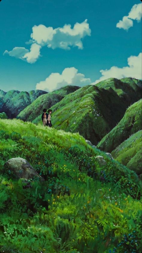 Ghibli Scene Wallpaper, Princess Mononoke Iphone Wallpaper, Gibhli Art, Gibli Studio Scene, Hayao Miyazaki Wallpaper, Studio Ghibli Mononoke, Ashitaka Princess Mononoke, Manqabat Mola Ali, Princess Mononoke Ashitaka